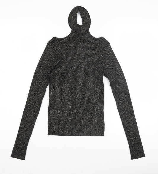 Womens UK Size S Divided Black Pullover Jumper