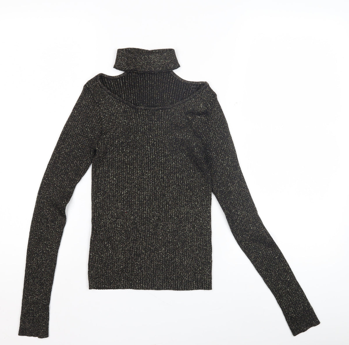 Womens UK Size S Divided Black Pullover Jumper