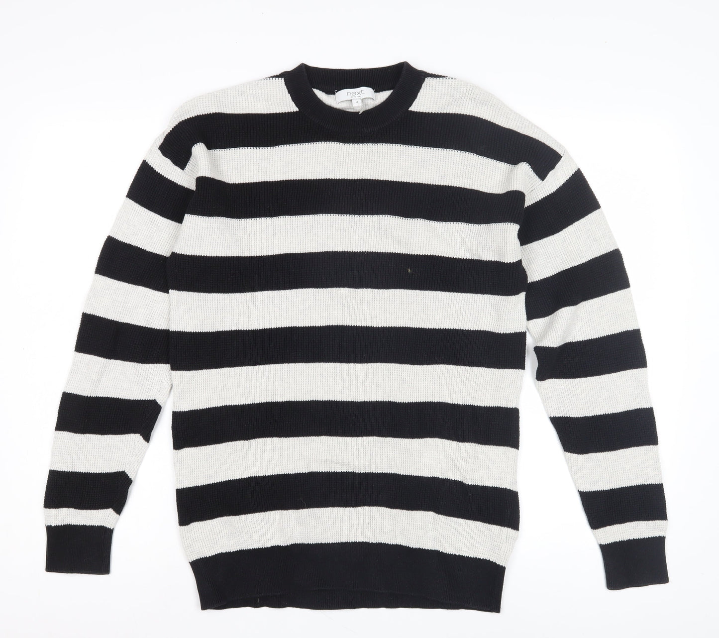 Next Men's Black Striped XS Pullover Jumper