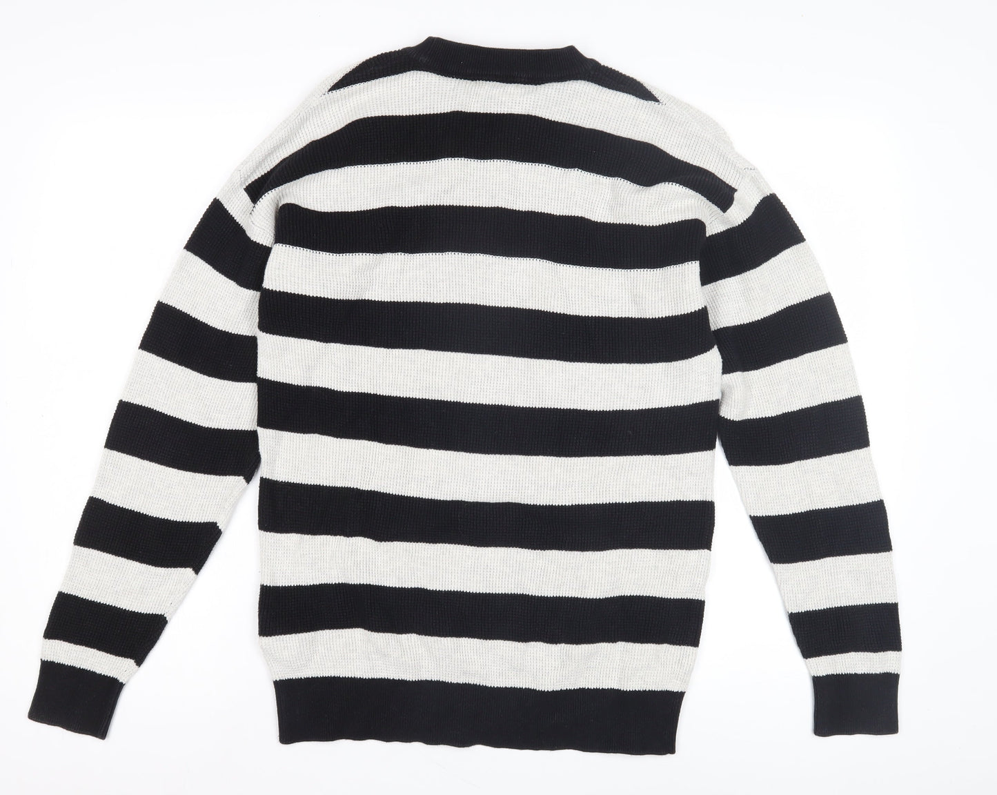 Next Men's Black Striped XS Pullover Jumper