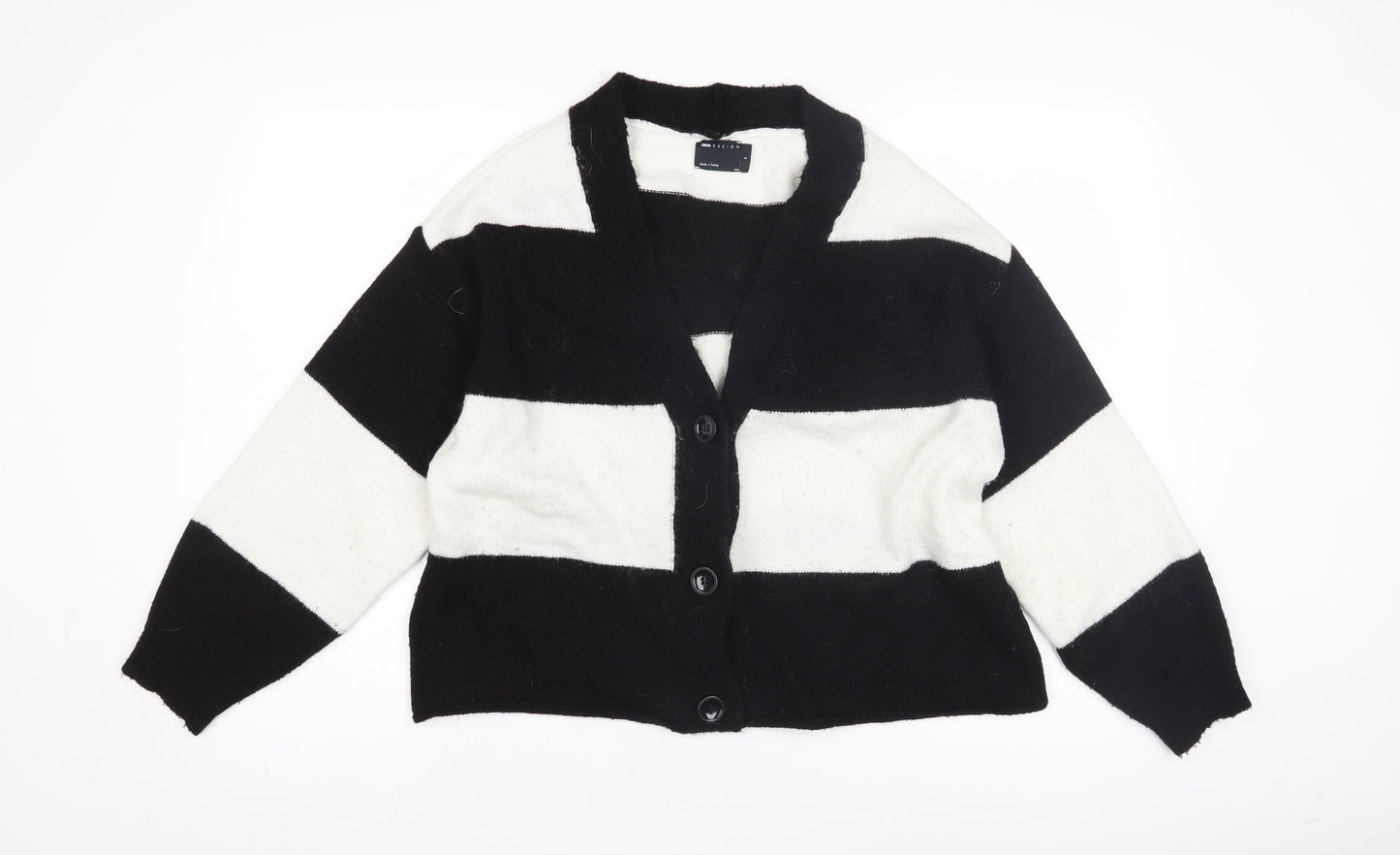 ASOS DESIGN Women's Black Striped Cardigan Size S