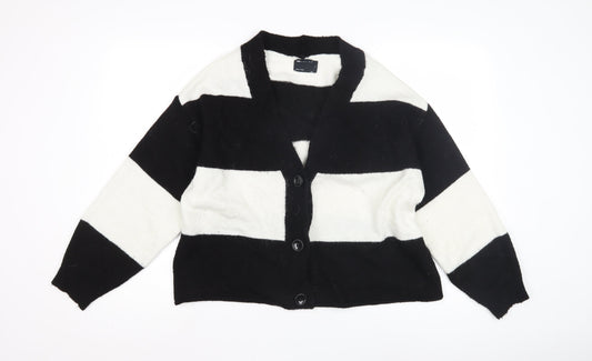 ASOS DESIGN Women's Black Striped Cardigan Size S