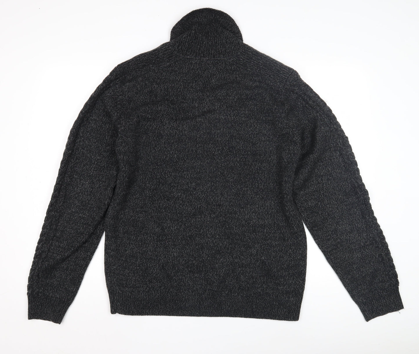 Blend Men's XL Black Cable-Knit Pullover Jumper