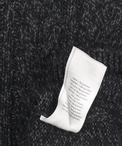 Blend Men's XL Black Cable-Knit Pullover Jumper