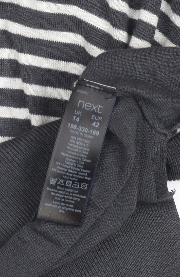 Womens UK Size 14 NEXT Black Pullover Jumper