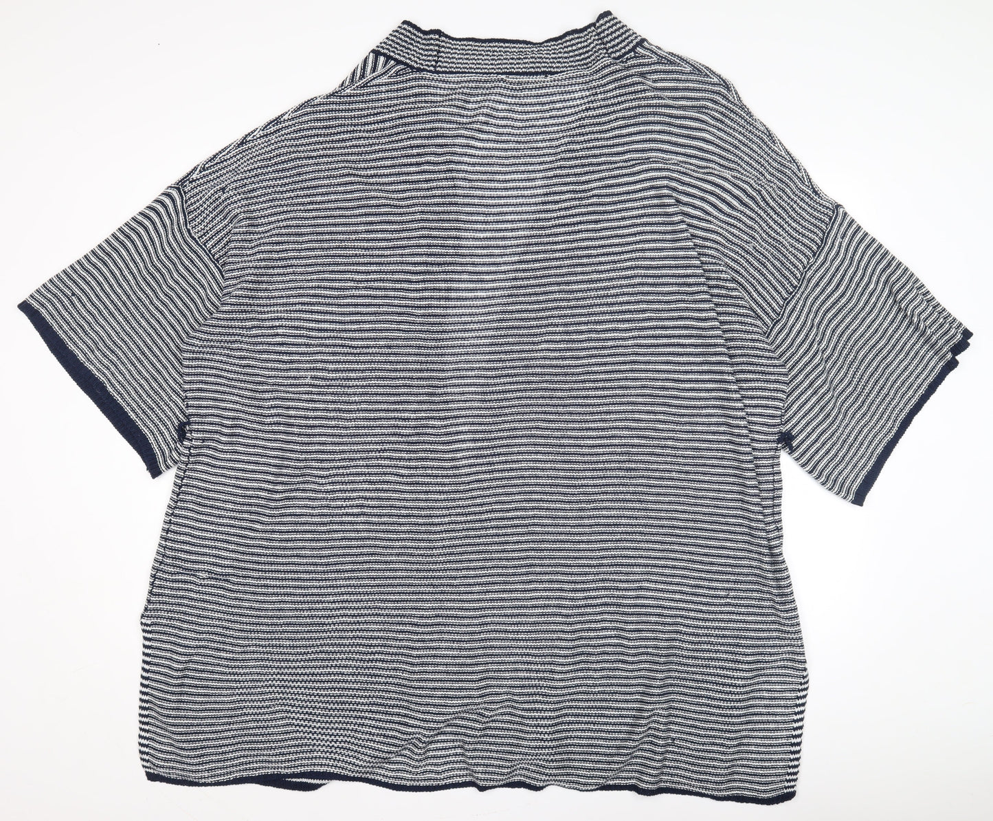 JDWilliams Women's Blue Striped Open Front Cardigan Size 20