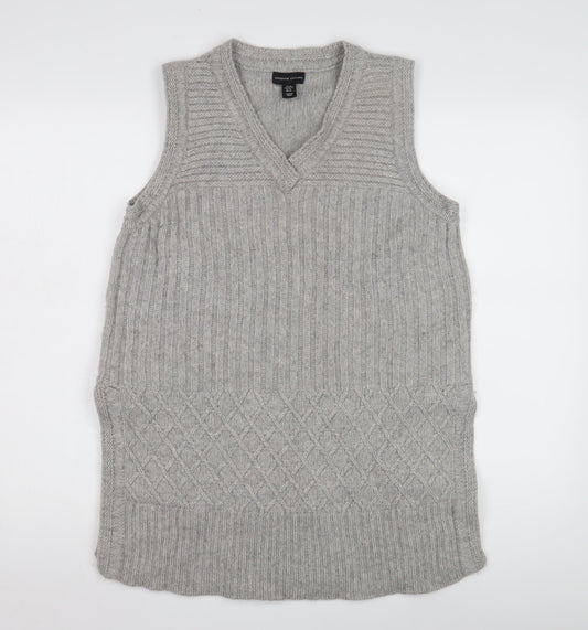 Adrienne Vittadini Women's Grey Knit Vest XL