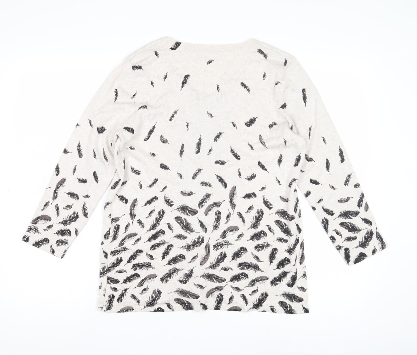 Womens UK Size 14 M&Co Ivory Cardigan Jumper