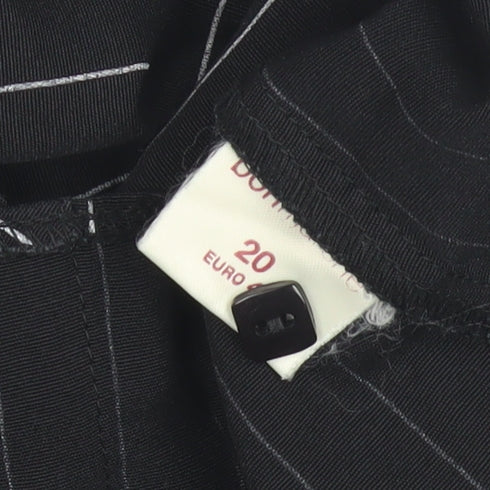 Bonmarche Black Striped Button-Up Women's Shirt Size 20