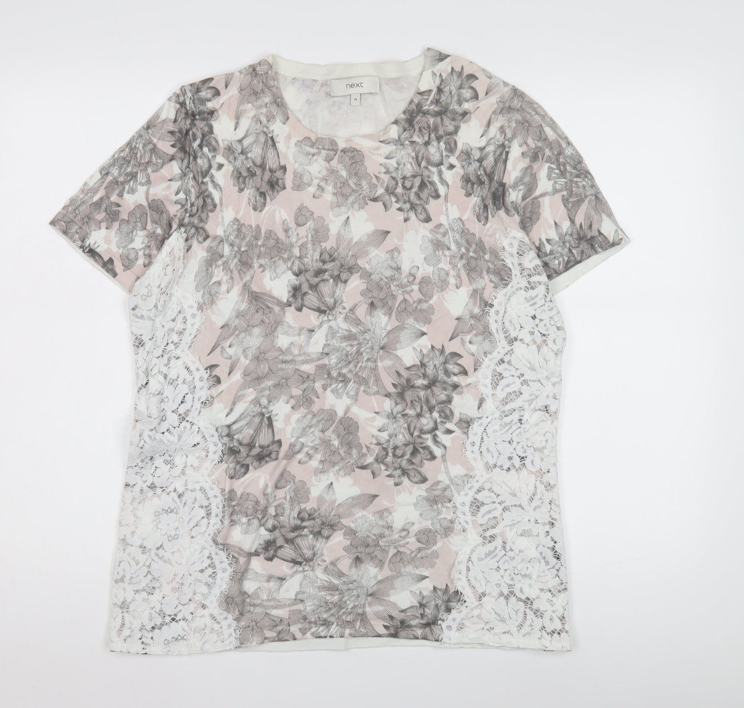 Womens UK Size 18 NEXT Multicoloured Basic T-Shirt