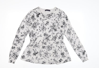 Womens UK Size 10 Marks and Spencer White Pullover Jumper