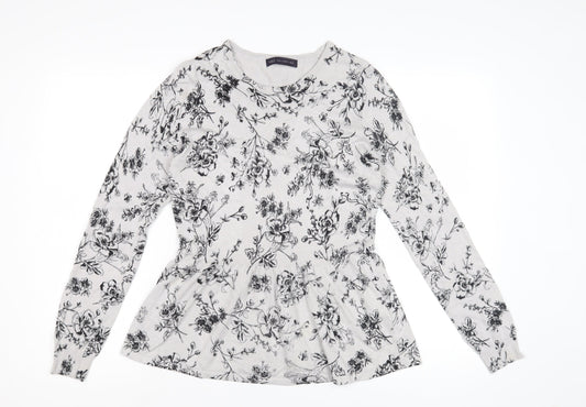Womens UK Size 10 Marks and Spencer White Pullover Jumper