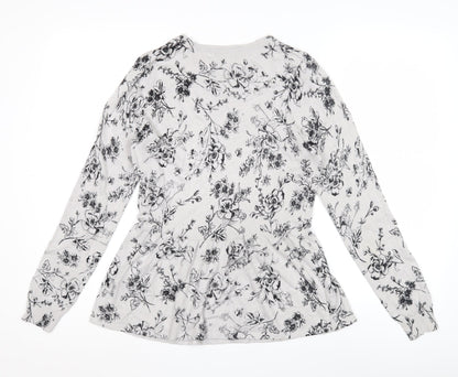 Womens UK Size 10 Marks and Spencer White Pullover Jumper