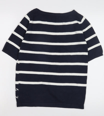 Womens UK Size 10 M&Co Blue Pullover Jumper