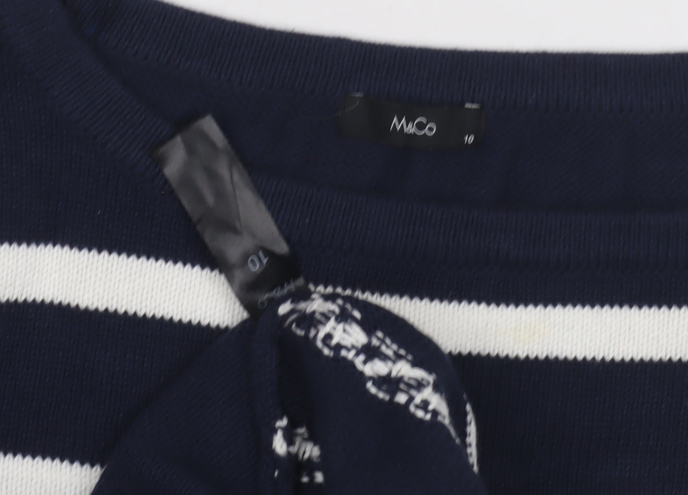 Womens UK Size 10 M&Co Blue Pullover Jumper