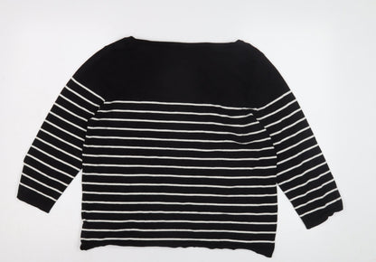 Womens UK Size L H&M Black Pullover Jumper