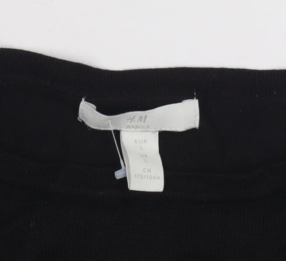 Womens UK Size L H&M Black Pullover Jumper