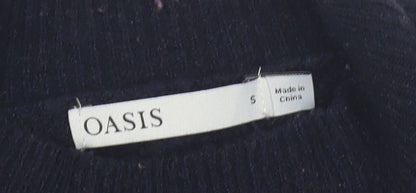 Womens UK Size S Oasis Black Pullover Jumper