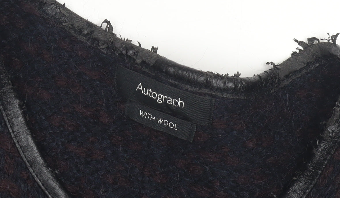 Womens UK Size 8 Marks and Spencer Multicoloured Biker Coat