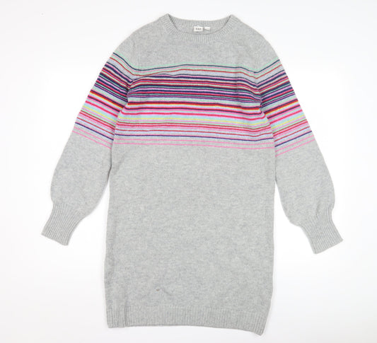 GAP Women's Grey Multicoloured Jumper Dress S