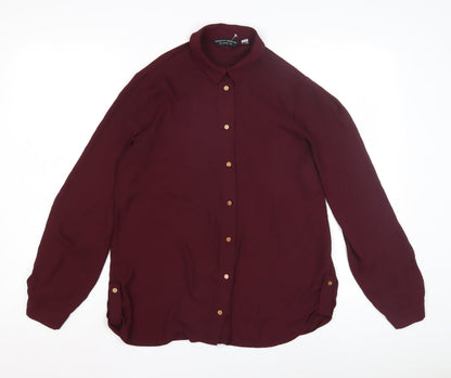 Womens UK Size 10 Dorothy Perkins Red  Button-Up