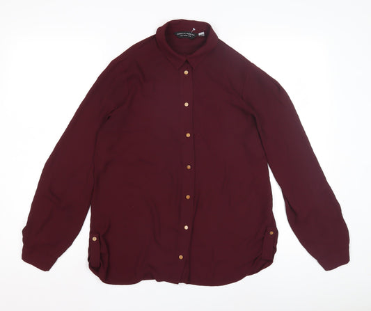 Womens UK Size 10 Dorothy Perkins Red  Button-Up