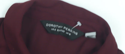 Womens UK Size 10 Dorothy Perkins Red  Button-Up