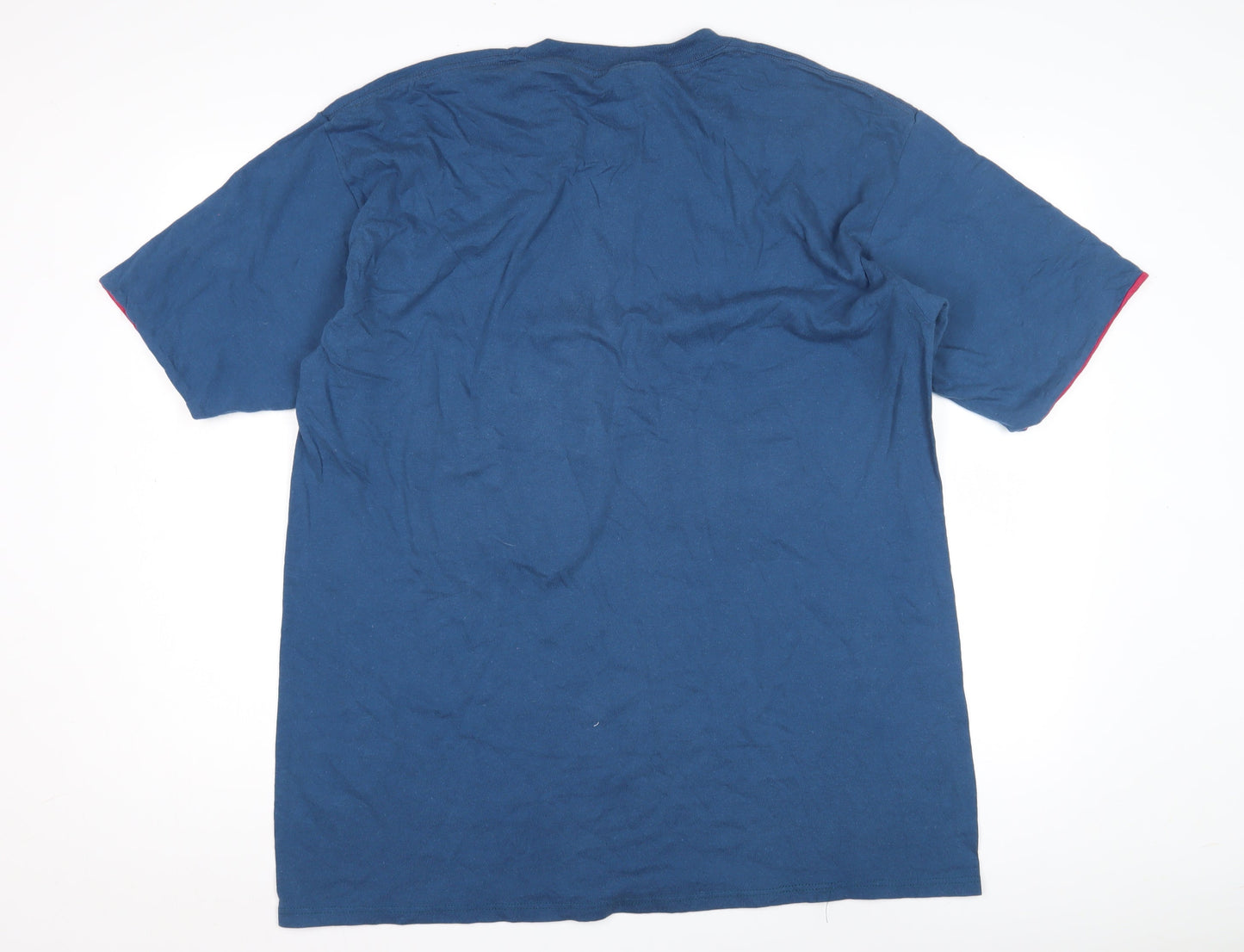 Wellington Apparel Men’s Blue Flintstones Cartoon Tee L