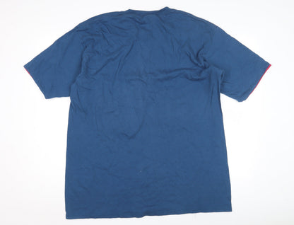 Wellington Apparel Men’s Blue Flintstones Cartoon Tee L