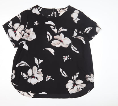 Only Carmakoma Women's Black Floral Blouse Size 16