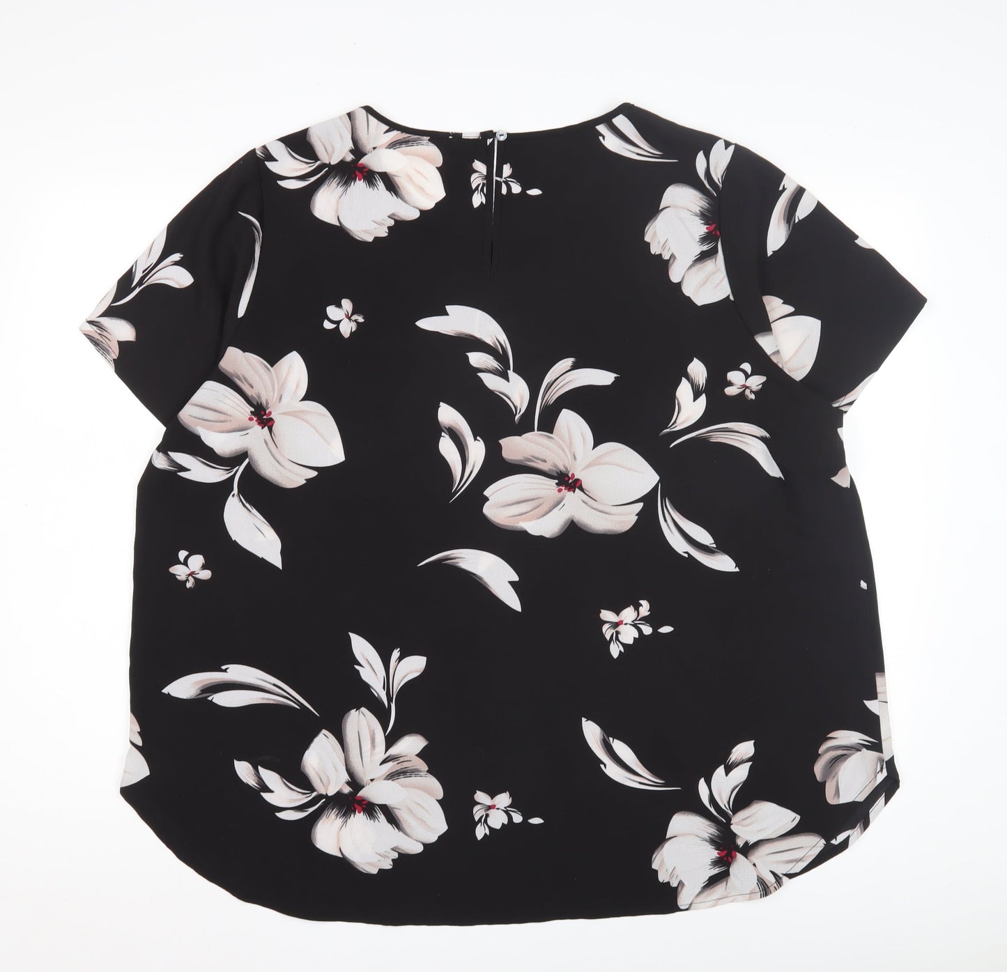 Only Carmakoma Women's Black Floral Blouse Size 16
