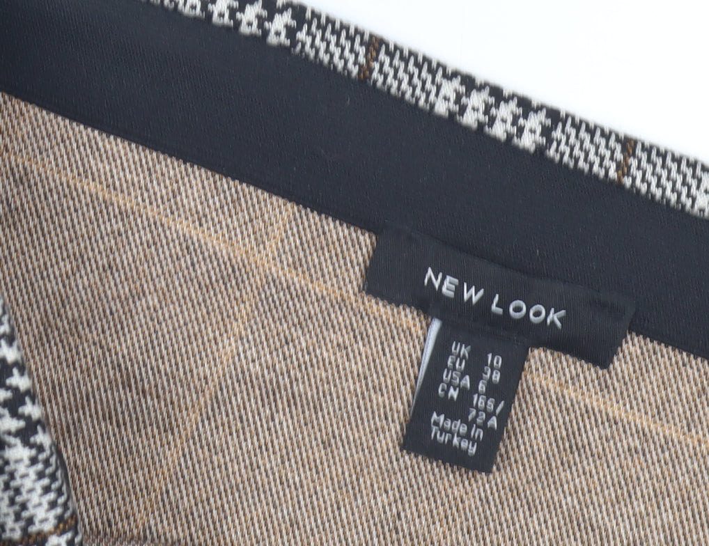 New Look Women's Check Short Pencil Skirt - Size 10