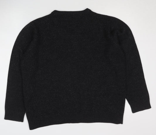 Morley Men's Black V-Neck Pullover Jumper L