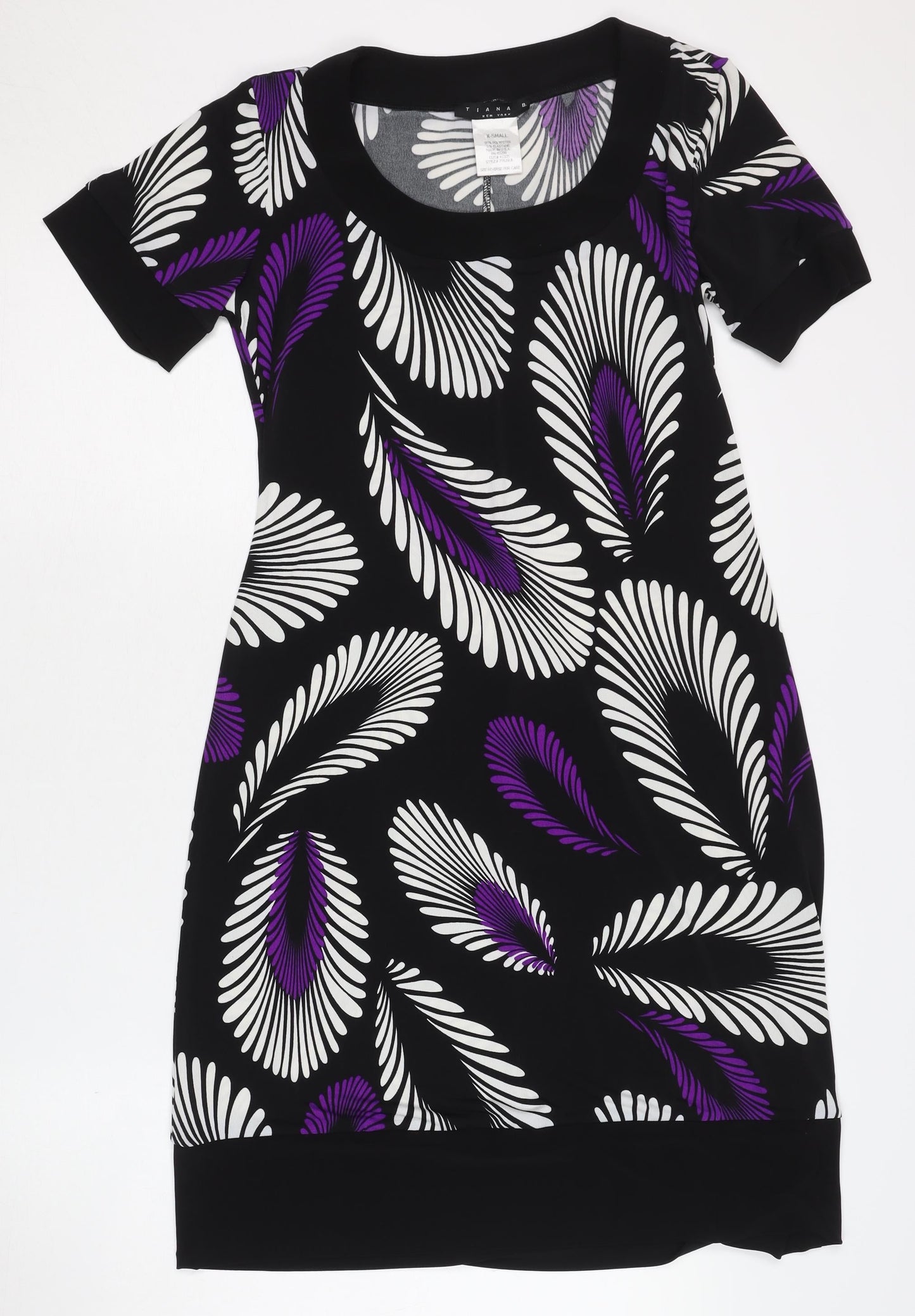Tiana B Women's Black Geometric Shift Dress XS