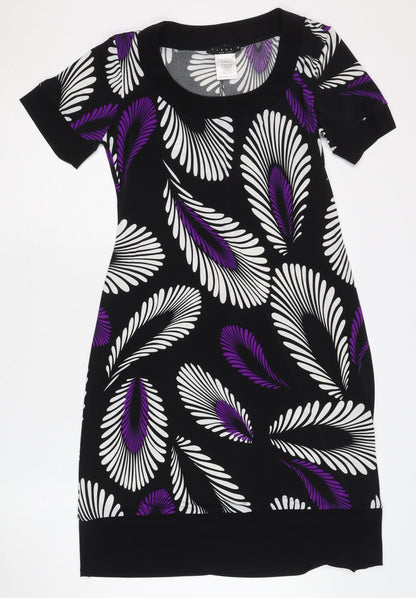 Tiana B Women's Black Geometric Shift Dress XS