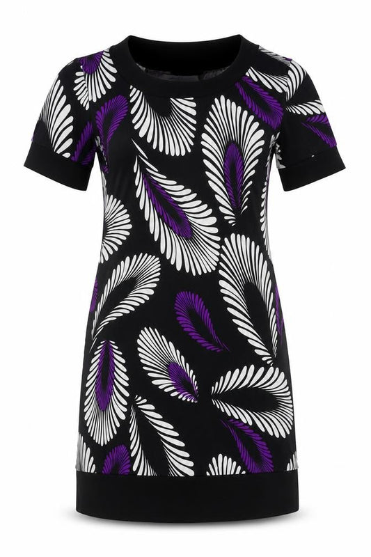 Tiana B Women's Black Geometric Shift Dress XS