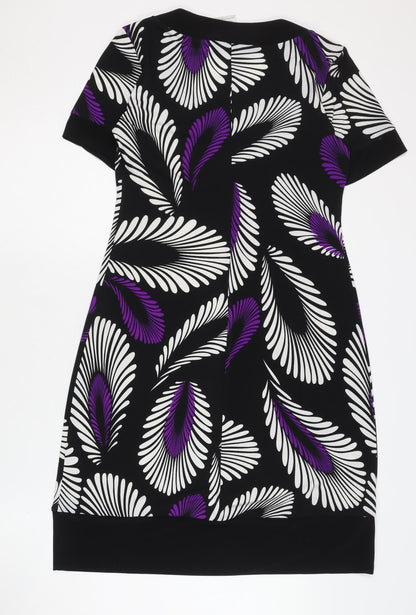 Tiana B Women's Black Geometric Shift Dress XS