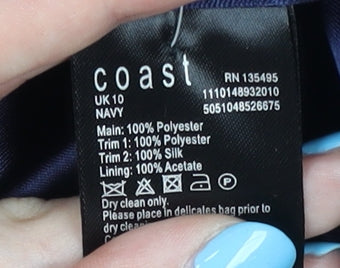 Coast Women's Blue Sleeveless Lace Dress UK 10