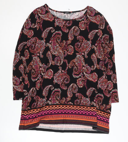 Womens UK Size 18 Roman Multicoloured Basic Blouse