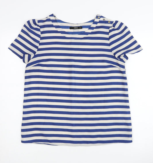 Womens UK Size 12 Oasis Blue  T-Shirt