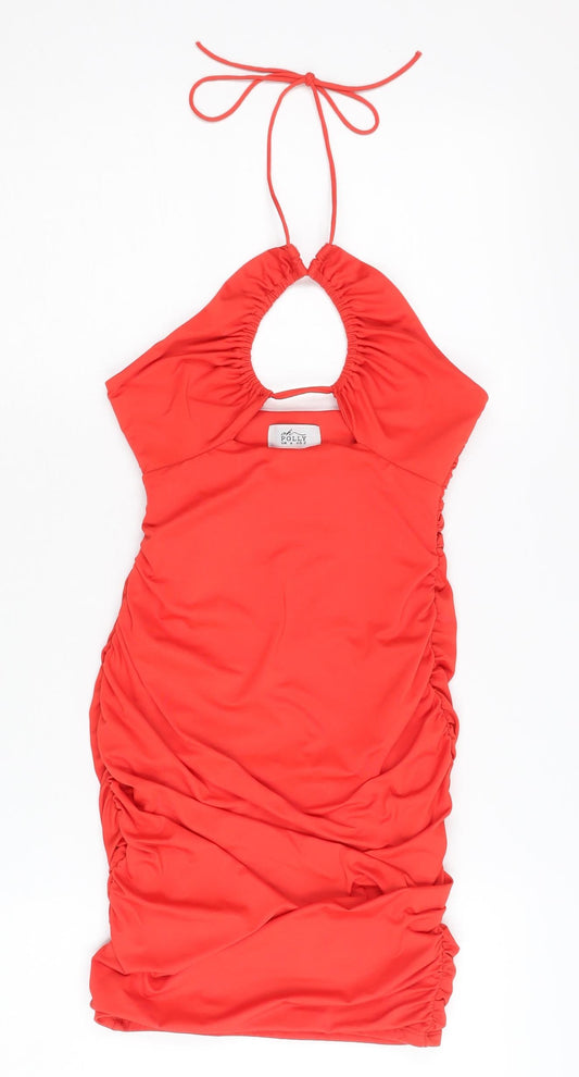 Oh Polly Red Halter Sleeveless Dress Women's Size 6