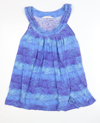 Mandaray Women's Blue Floral Tunic Tank Top Size 16