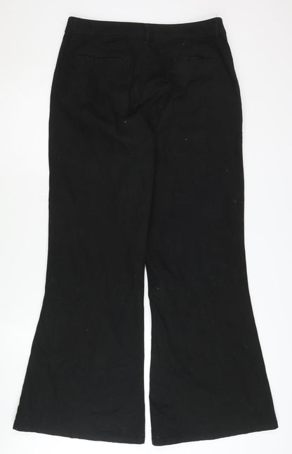 ASOS DESIGN Women's Black Flared Trousers