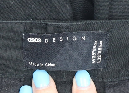 ASOS DESIGN Women's Black Flared Trousers