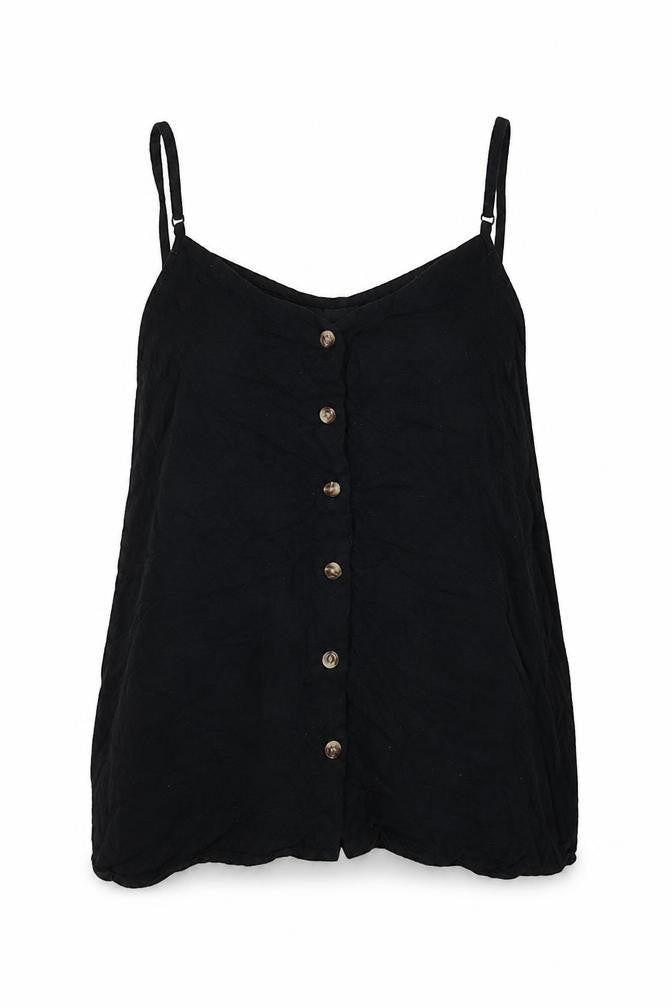 Womens UK Size 10 Warehouse Black Camisole Blouse