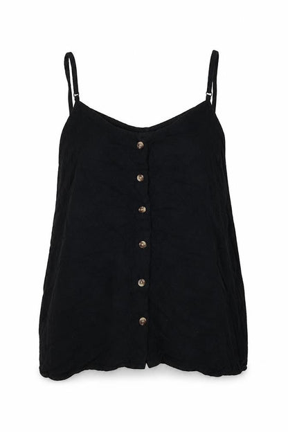 Womens UK Size 10 Warehouse Black Camisole Blouse