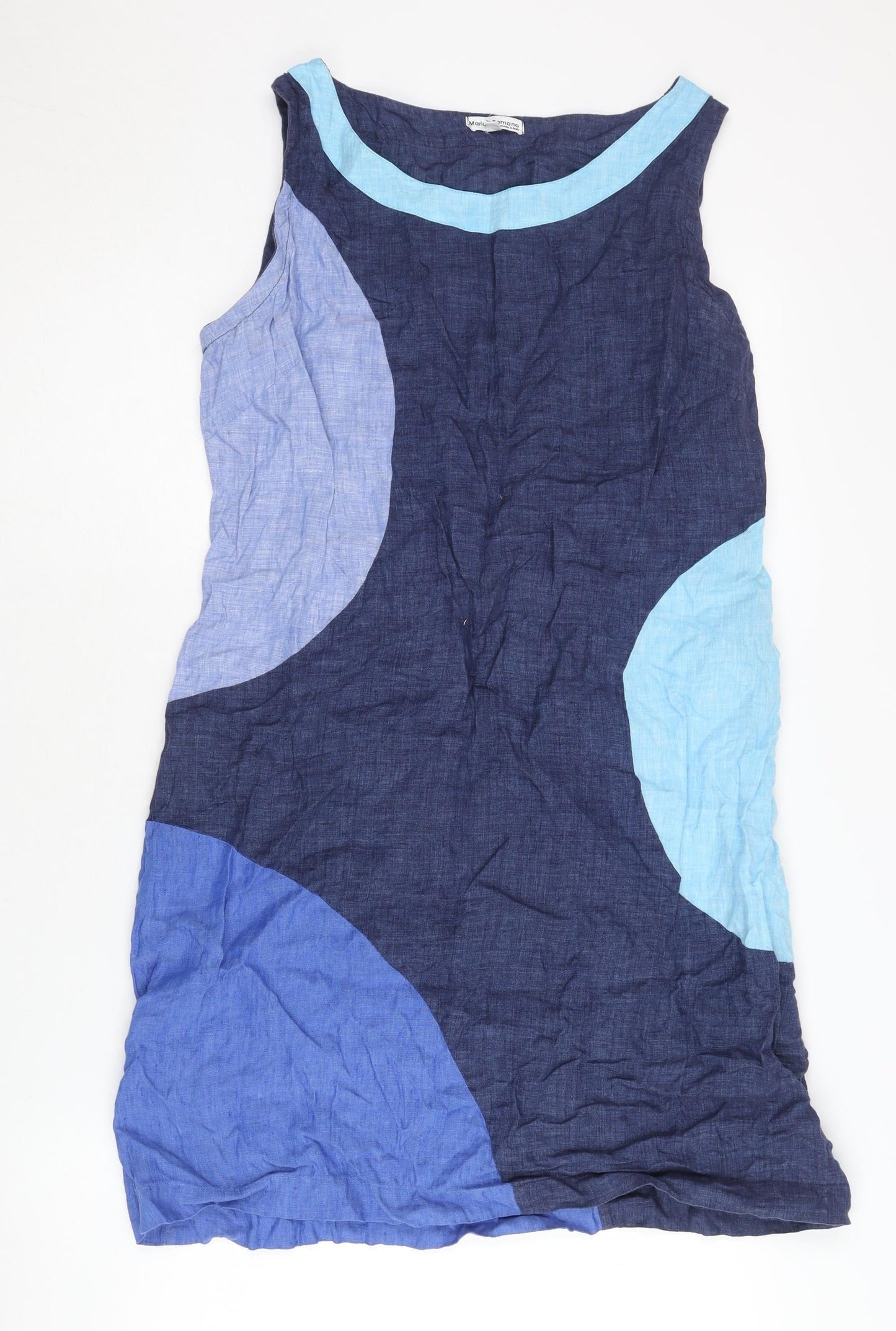 Mario Romano Women's Multicoloured Linen Dress - S, Sleeveless