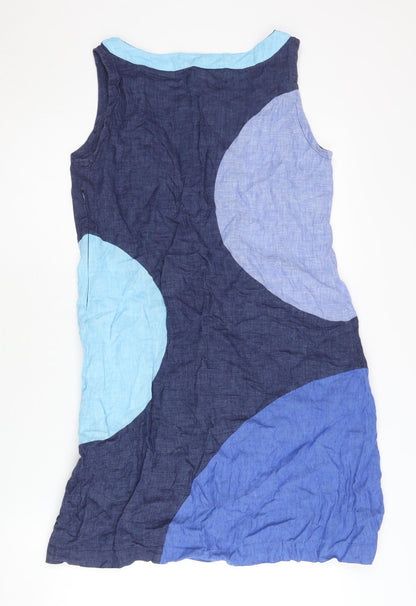 Mario Romano Women's Multicoloured Linen Dress - S, Sleeveless