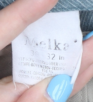 Melka Men's Beige Regular Fit Pleated Trousers