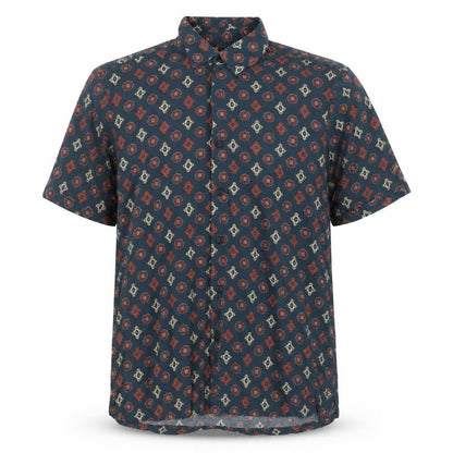 Front view of Pull&Bear Men's Geometric Shirt, Medium, Multicoloured